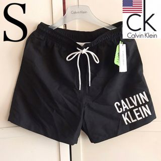 カルバンクライン(Calvin Klein)の【新品】カルバンクライン USA メンズ ck 水着 S 黒 下着(水着)