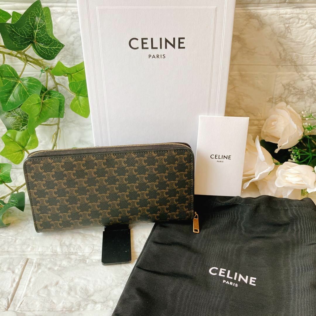 今季特売 新品 CELINE セリーヌ トリオンフ ラージ ジップウォレット