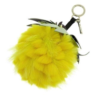 フェンディ FENDI Fruits  パイナップル フォックス バッグチャーム キーホルダー キーリング 7AR577 ブルー ボルドー （新品・未使用品）