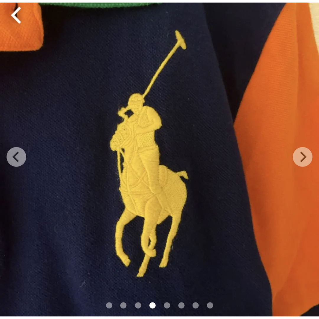 POLO RALPH LAUREN(ポロラルフローレン)のPOLO RALPH LAUREN 半袖ポロシャツ　オレンジ　ネイビー キッズ/ベビー/マタニティのキッズ服男の子用(90cm~)(その他)の商品写真