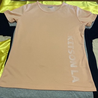 キッドソン　LA ピンクTシャツ　M(Tシャツ(半袖/袖なし))