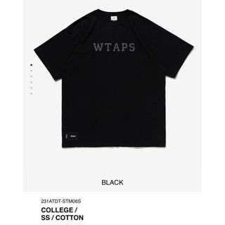 BLACK S 23SS WTAPS COLLEGE / SS / COTTON