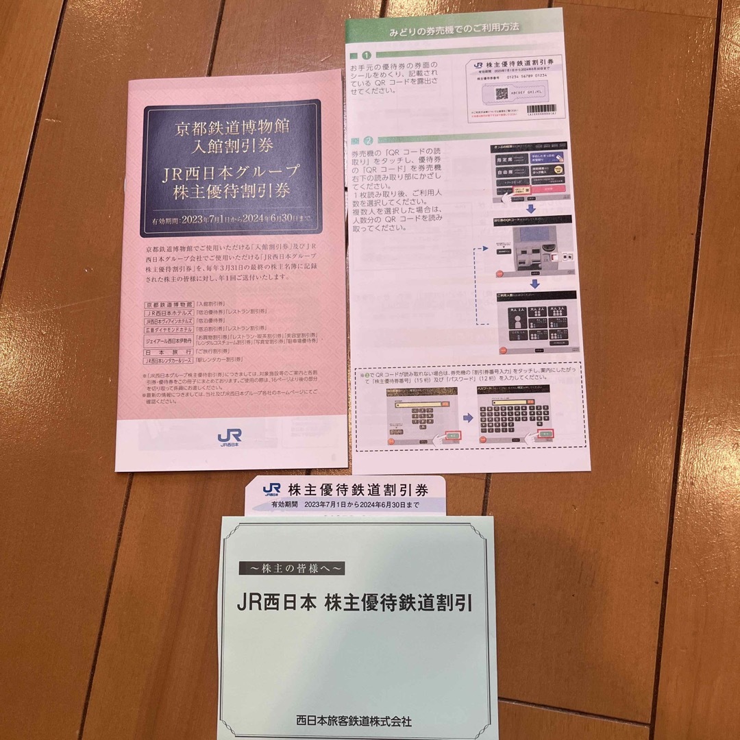JR(ジェイアール)のJR西日本　株主優待鉄道割引券　1枚 チケットの優待券/割引券(その他)の商品写真