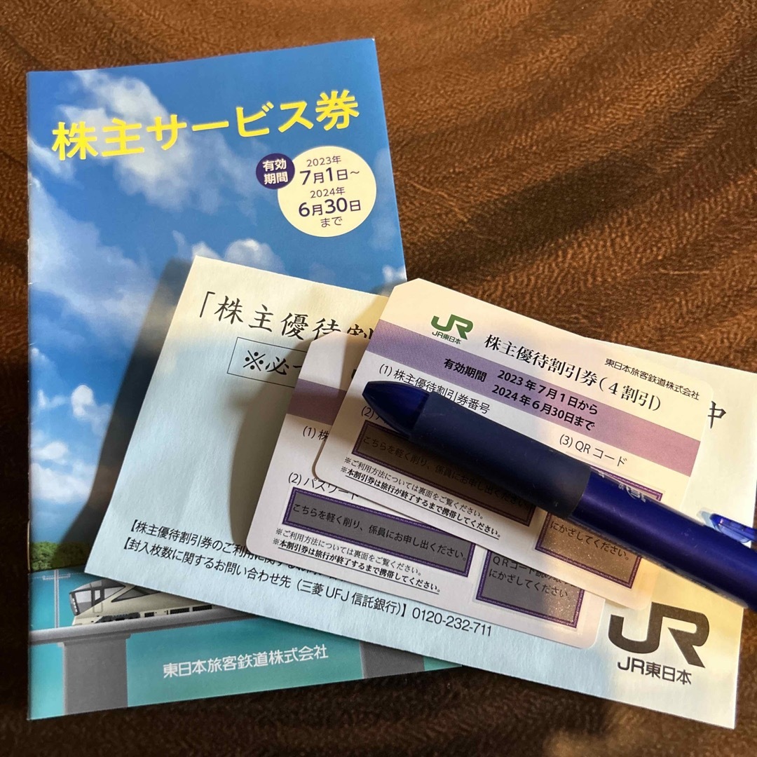 JR 東日本　株主優待割引券2枚と株主サービス券のセット