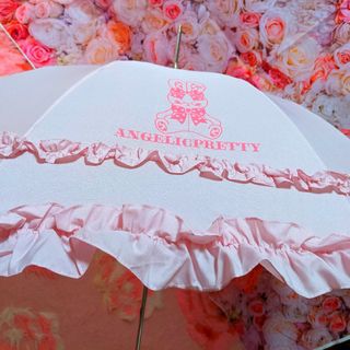 アンジェリックプリティー(Angelic Pretty)のAnglic pretty♥ピンク♥フリル♥可愛♥うさぎちゃん♥日傘♥雨兼用(傘)