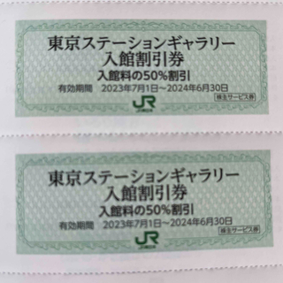 ジェイアール(JR)のJR東日本　東京ステーションギャラリー入館料50%割引券 2枚 (美術館/博物館)