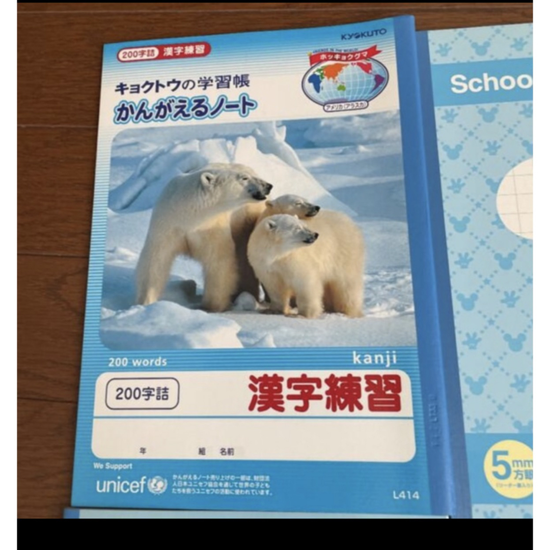 アナと雪の女王(アナトユキノジョオウ)の◎【新品】エルサ　下敷　5ミリ方眼ノート 2冊　 漢字練習ノート　200字   エンタメ/ホビーのコレクション(ノベルティグッズ)の商品写真