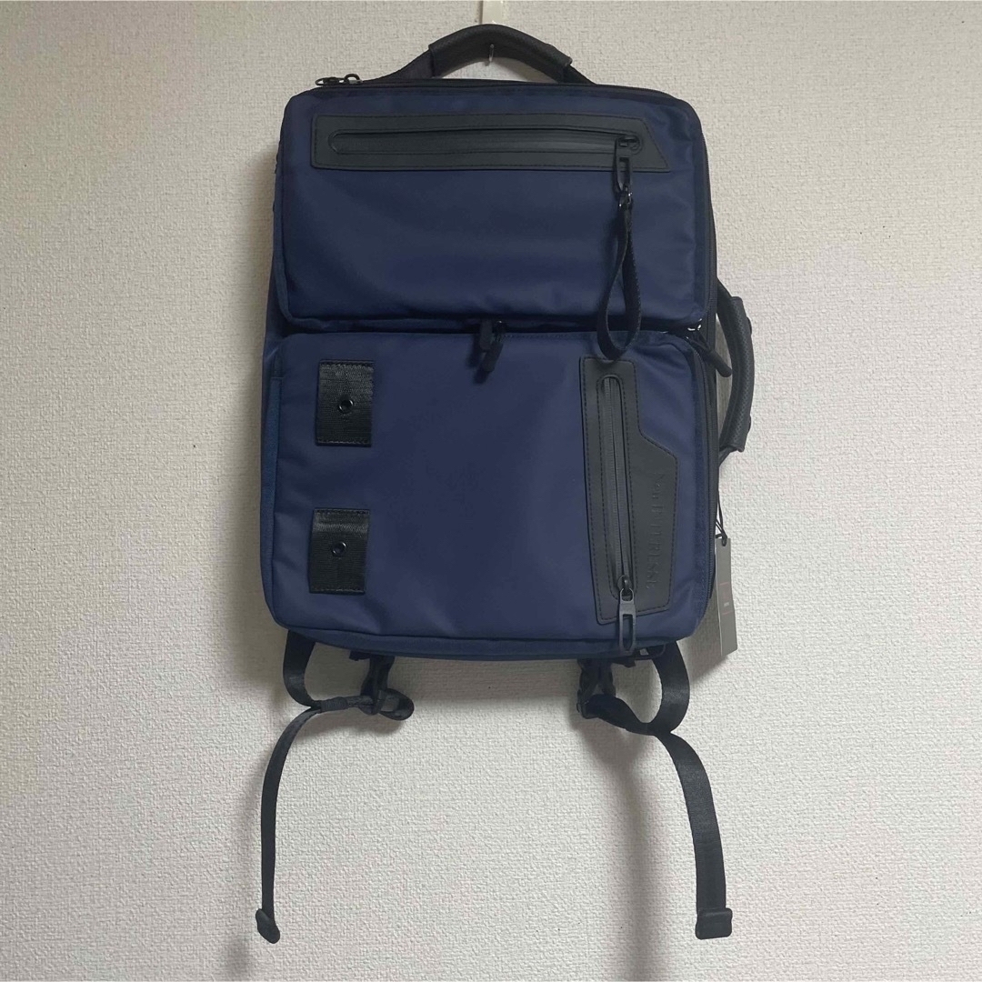 未使用・タグ付き】ノイインテレッセ ビジネス 4wayバッグ 紺 ナイロン-