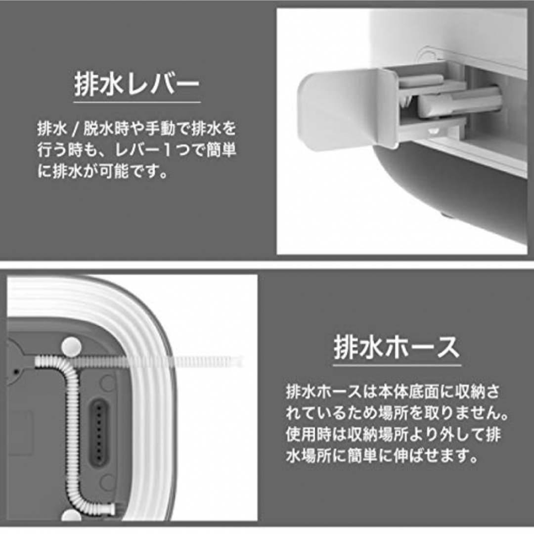 【未使用】コンパクト折りたたみ洗濯機 SY-135 8