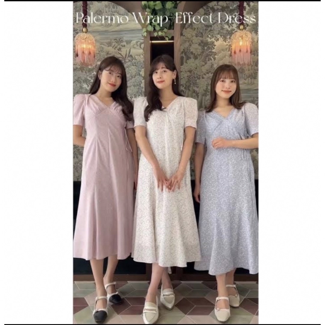 Palermo Wrap-Effect Dress 小花柄ワンピース