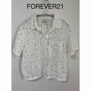 フォーエバートゥエンティーワン(FOREVER 21)の 【最終価格】Forever21 レースシャツ（M）(シャツ/ブラウス(半袖/袖なし))