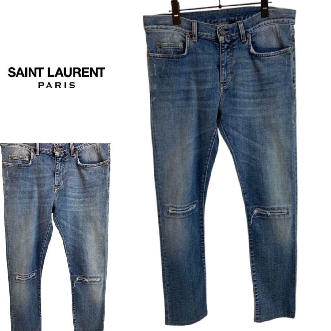 SAINT LAURENT PARIS 2014s エディ期 ダメージデニムP