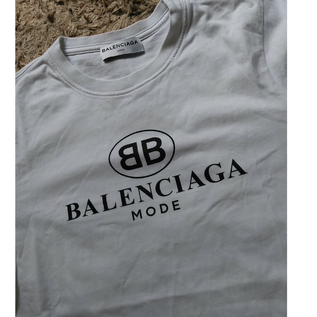 Balenciaga(バレンシアガ)のバレンシアガ　BALENCIAGA　BBモード　ロゴ入り　Tシャツ　ホワイト レディースのトップス(Tシャツ(半袖/袖なし))の商品写真