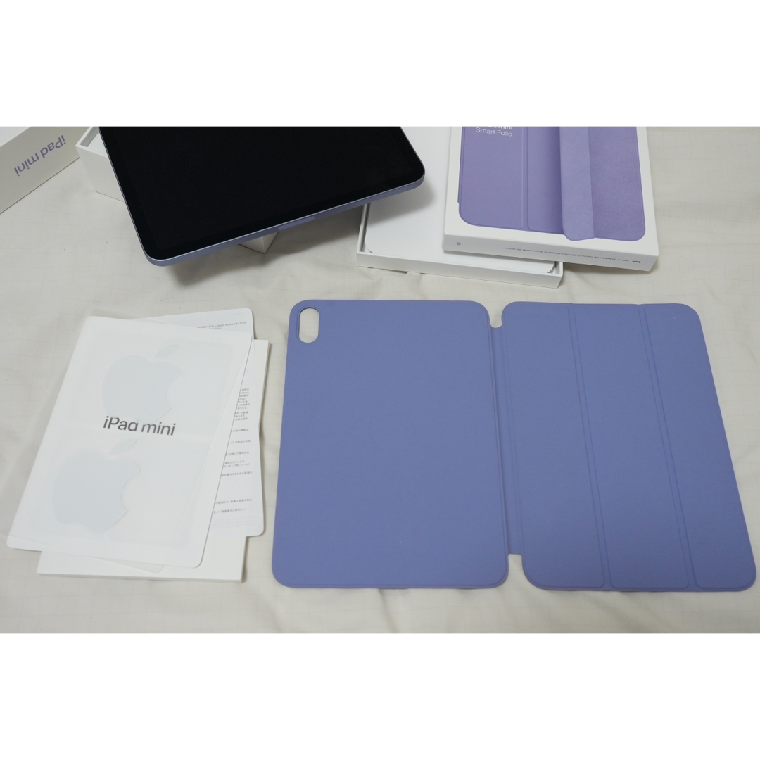 iPad(アイパッド)のiPad mini6 64GB/Wifi, purple 純正ケース付き スマホ/家電/カメラのPC/タブレット(タブレット)の商品写真