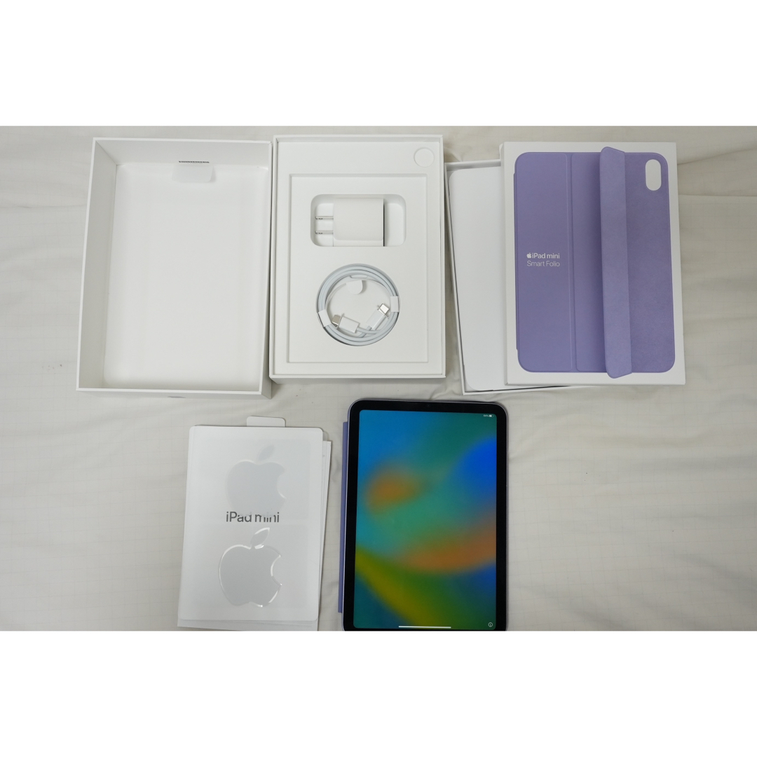 iPad(アイパッド)のiPad mini6 64GB/Wifi, purple 純正ケース付き スマホ/家電/カメラのPC/タブレット(タブレット)の商品写真