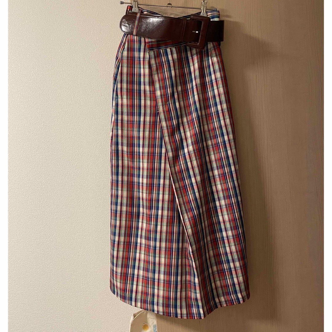 WEB限定カラー有 AMERI STRIPE FOLD MODE SKIRT