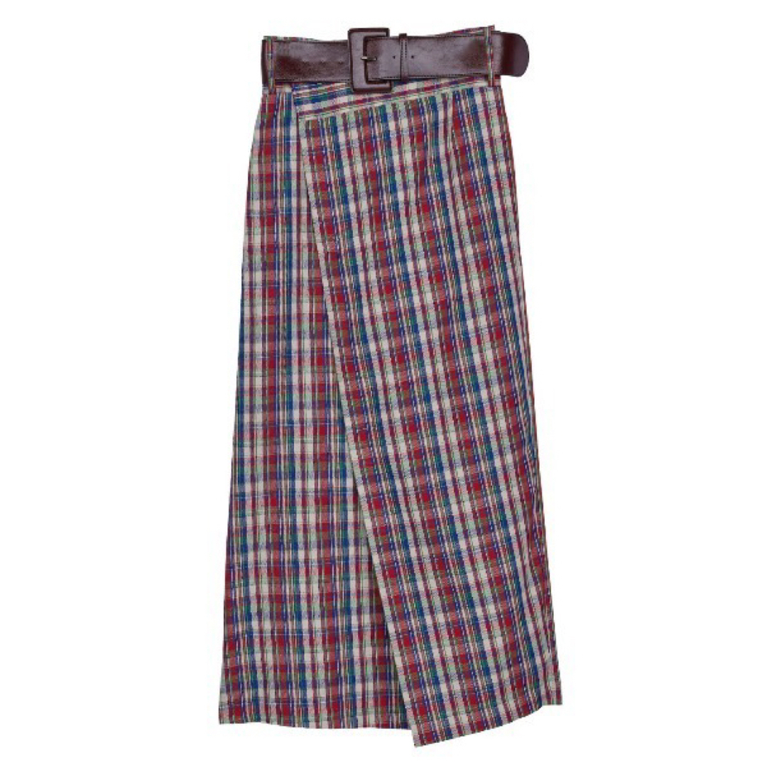 WEB限定カラー有 AMERI STRIPE FOLD MODE SKIRT