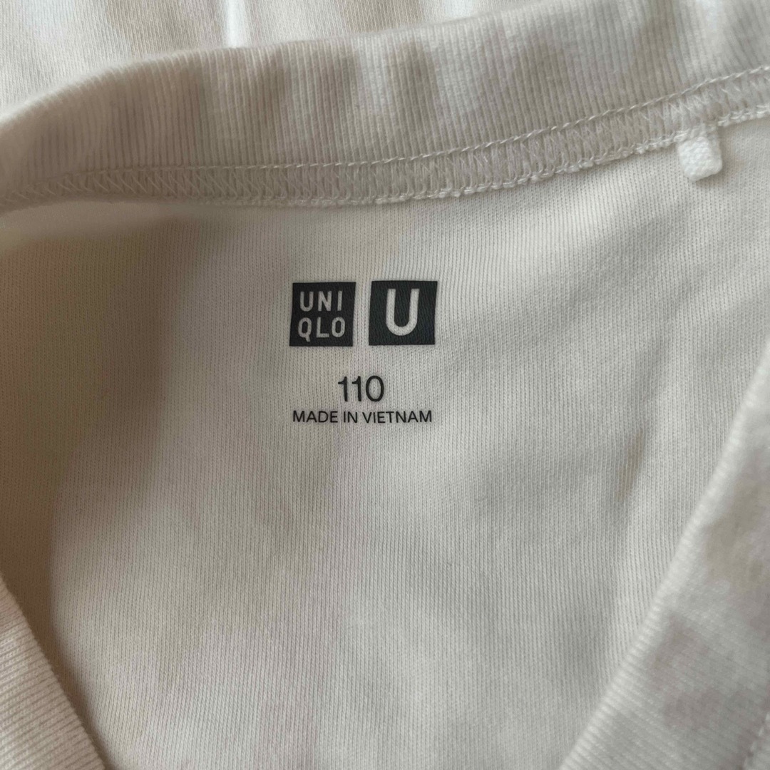 UNIQLO(ユニクロ)のUNIQLO Tシャツ　ワンピース　110センチ キッズ/ベビー/マタニティのキッズ服女の子用(90cm~)(ワンピース)の商品写真