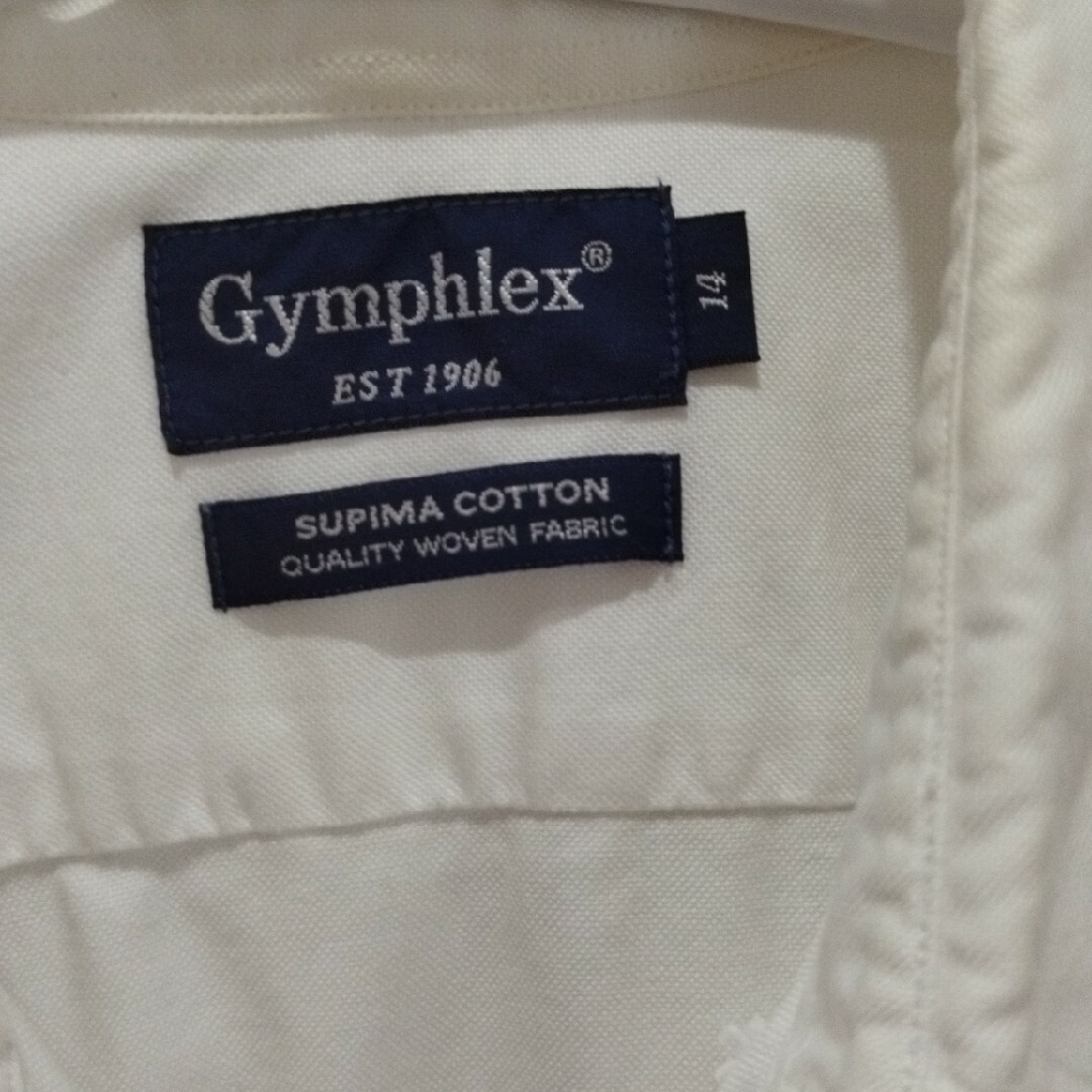 GYMPHLEX(ジムフレックス)のGymphlex ジムフレックスホワイトシャツ　14 レディースのトップス(シャツ/ブラウス(長袖/七分))の商品写真