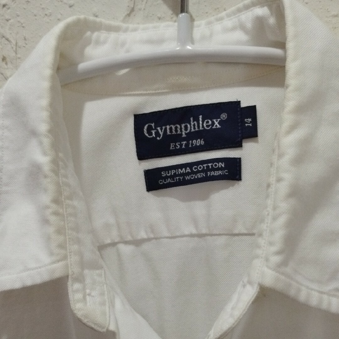 GYMPHLEX(ジムフレックス)のGymphlex ジムフレックスホワイトシャツ　14 レディースのトップス(シャツ/ブラウス(長袖/七分))の商品写真