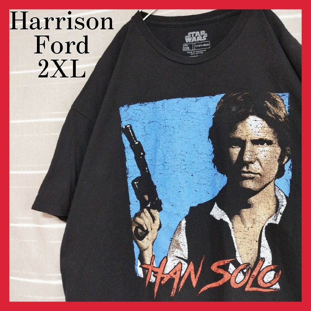 超希少!背面プリント!90s USA製 映画 スターウォーズ ハンソロ Tシャツ-