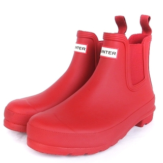 ハンター(HUNTER)のハンター 美品 オリジナルチェルシー レインブーツ 赤 39 25cm相当 長靴(レインブーツ/長靴)
