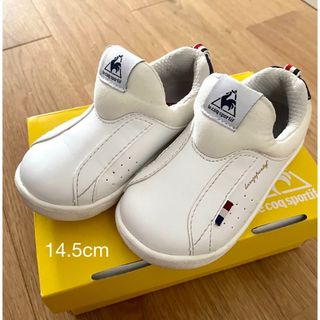 ルコックスポルティフ(le coq sportif)のle coq sportif 14.5cm スリッポン ホワイト×ネイビー(スリッポン)