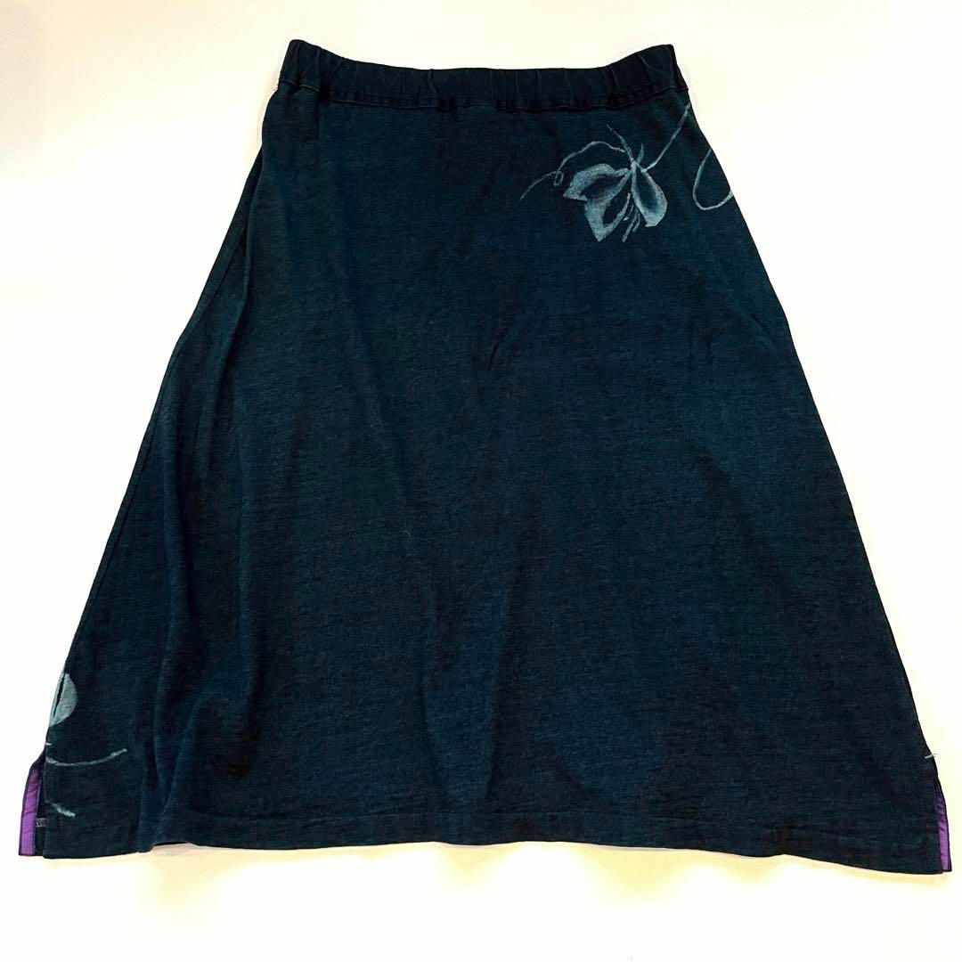 美品❋パラスパレス✨pal'las palace インディゴ染 花柄 スカート