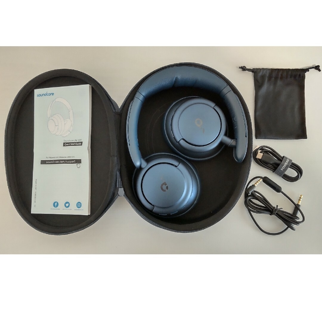 Anker - Anker ワイヤレスヘッドホン Soundcore Life Q35 ネイビーの