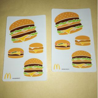 マクドナルド(マクドナルド)の831 マクドナルド ハンバーガー シール 非売品(ノベルティグッズ)