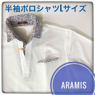 アラミス(Aramis)の【美品】レイヤード風爽やかポロシャツ　　ARAMIS  アラミス　Lサイズ(ポロシャツ)