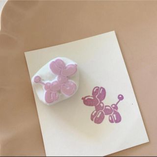 消しゴムはんこ　バルーン　イヌ(はんこ)