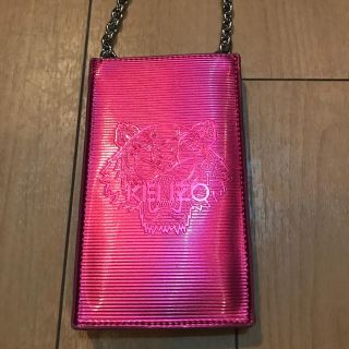 ケンゾー(KENZO)のKENZO モバイルケース ピンク チェーン付き(モバイルケース/カバー)