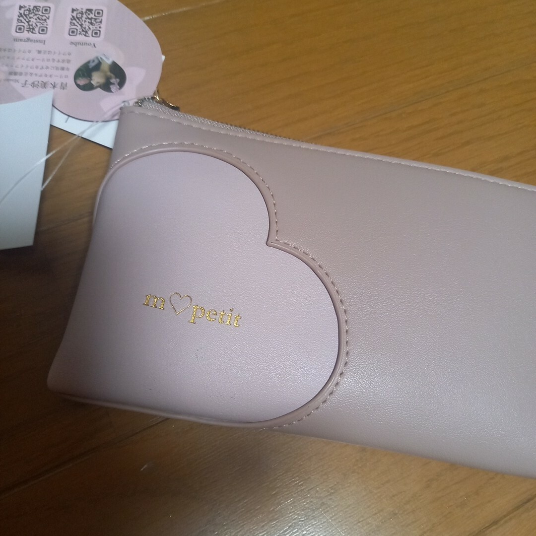 しまむら(シマムラ)の新品 しまむら 青木美沙子  長財布  ｍ♡petit  ハート ピンク レディースのファッション小物(財布)の商品写真