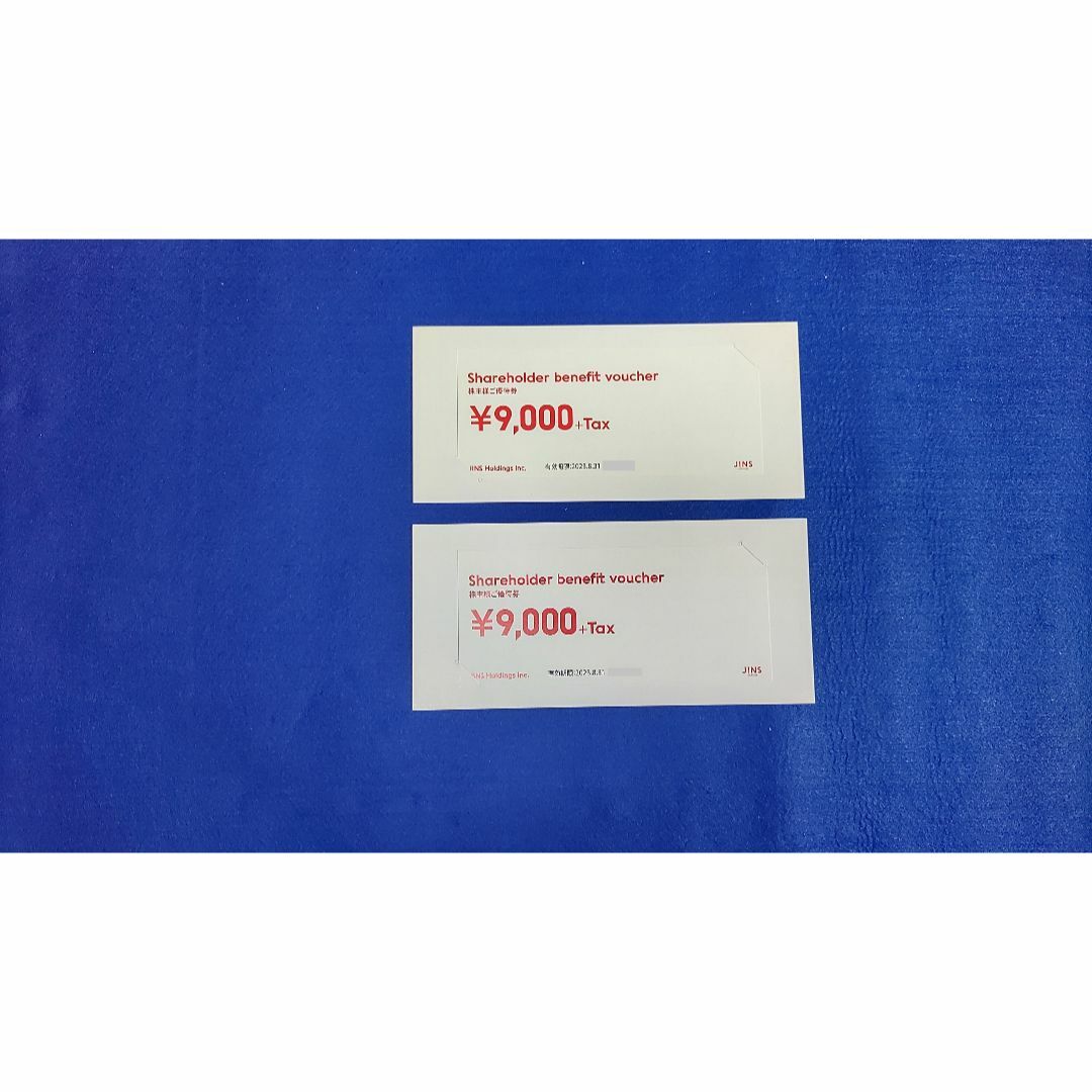 JINS 株主優待券 9000円分×2枚 ショッピング JINS 株主優待券 9000円分×2枚 ショッピング