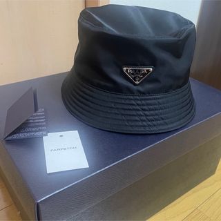 プラダ(PRADA)の希少PRADA Re-Nylon バケットハット　黒　XXL(ハット)