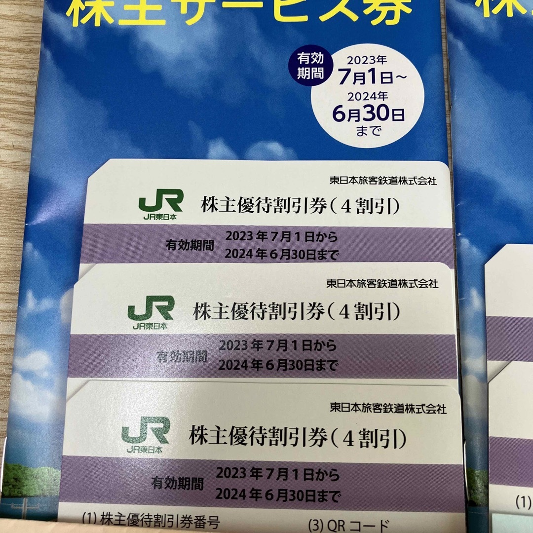 【匿名配送】JR東日本　株主優待割引券　3枚+冊子