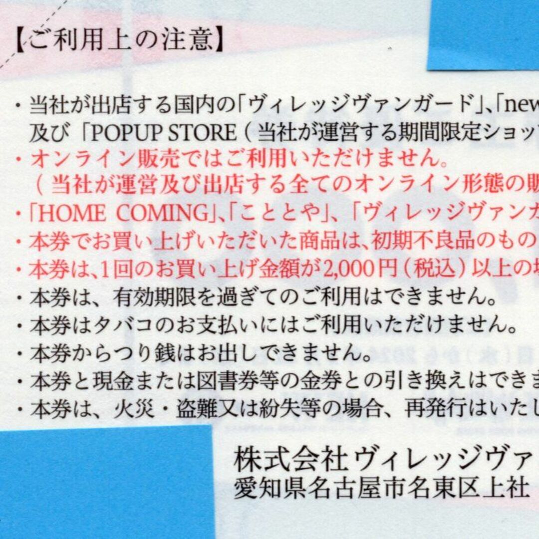 ヴィレッジヴァンガード 株主優待 12000円分 期限2023/1/31