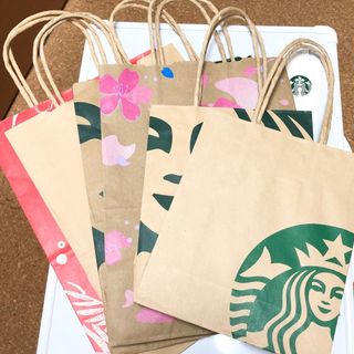 スターバックス(Starbucks)のスターバックス　スタバ　紙袋　6枚　小サイズ　ショッパー　ショップ袋　(ショップ袋)