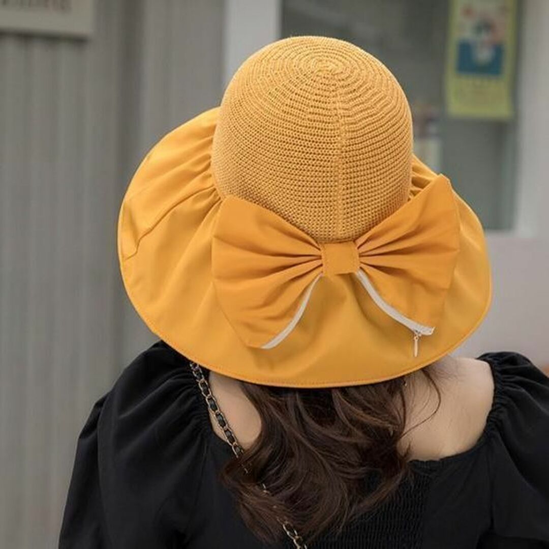 麦わら帽子 レディース つば広 ピンク ハット 女優帽 リボン小 54-58cm 通販 麦わら帽子 レディース つば広 ハット アプリコット リボン小 54-58cm