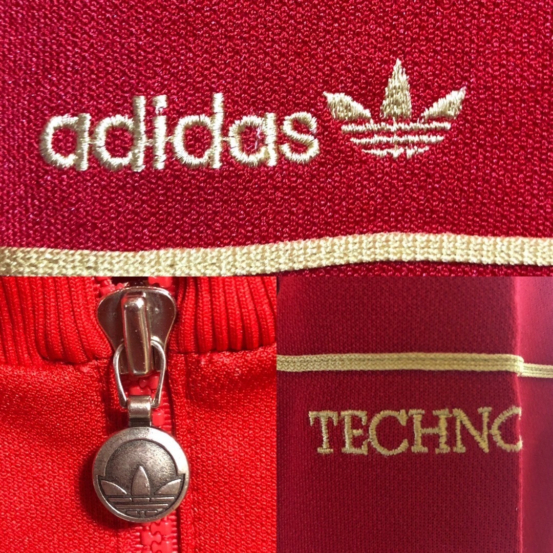 70s⭐️adidas トラックジャケット L TECHNO vintage 赤