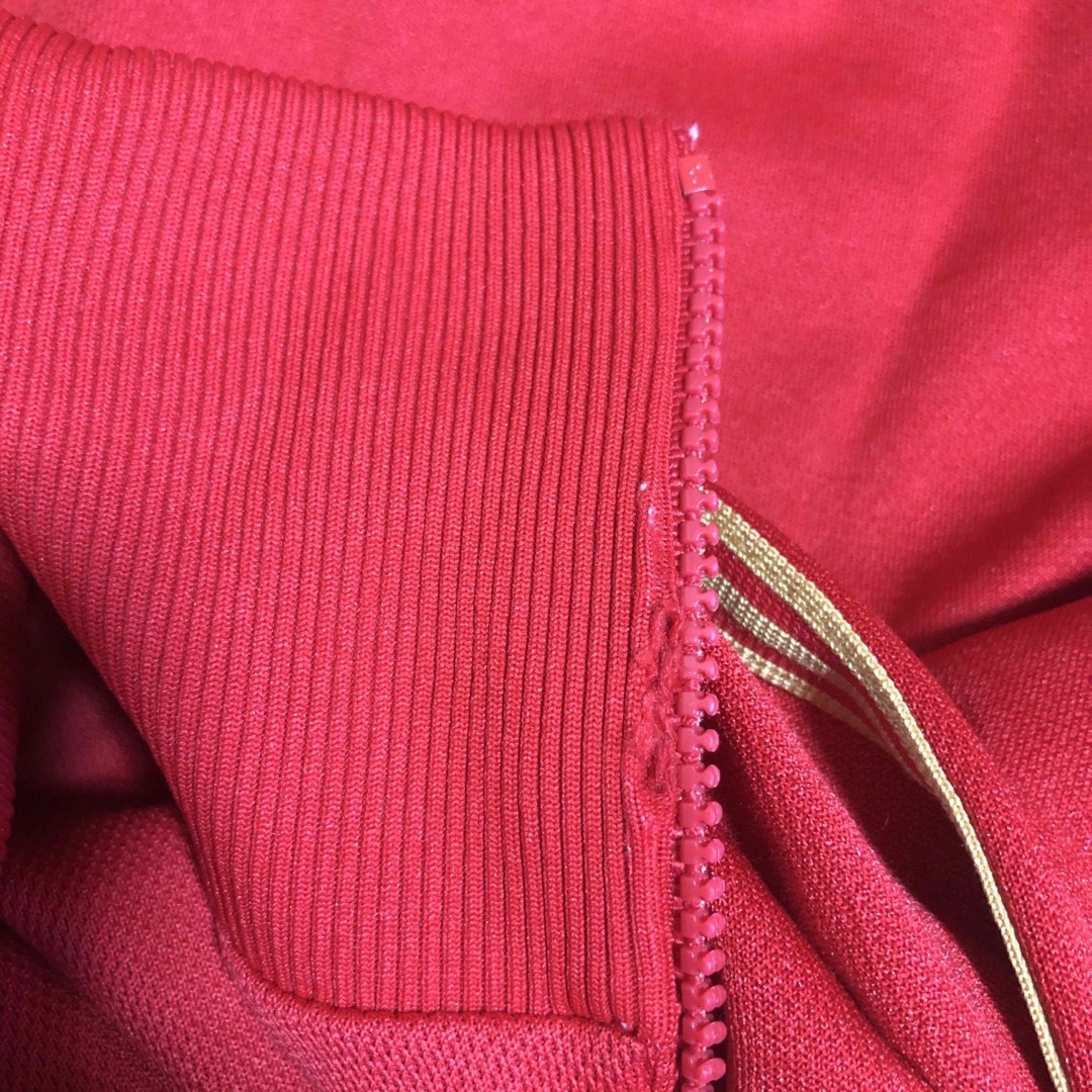 70s⭐️adidas トラックジャケット L TECHNO 刺繍トレファイル 赤