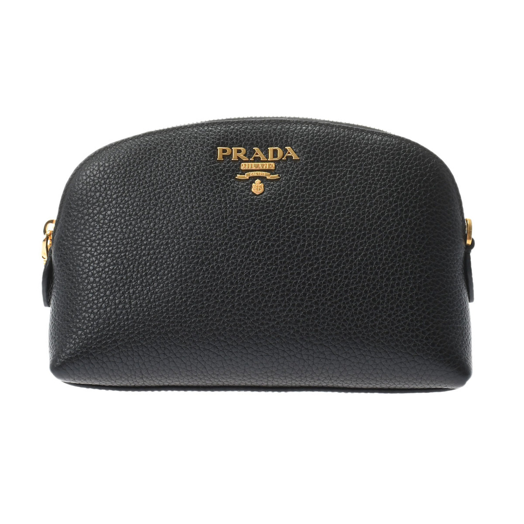 プラダ PRADA 1ND005 レディース ポーチ ブラック /ゴールド金具 レザー