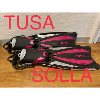 ツサ(TUSA)のTUSA ハイブリッドダイビングフィン　バンジーストラップ付き(マリン/スイミング)