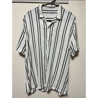 ザラ(ZARA)のZARA ザラ　開襟シャツ　ストライプ　XL(シャツ)