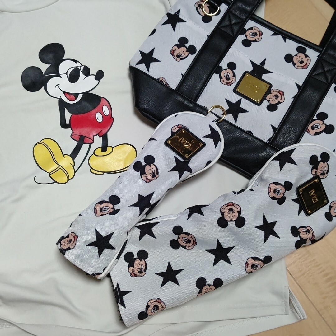 v12 micky disney ウエア　メンズM　ユニセックス　美品　ゴルフ