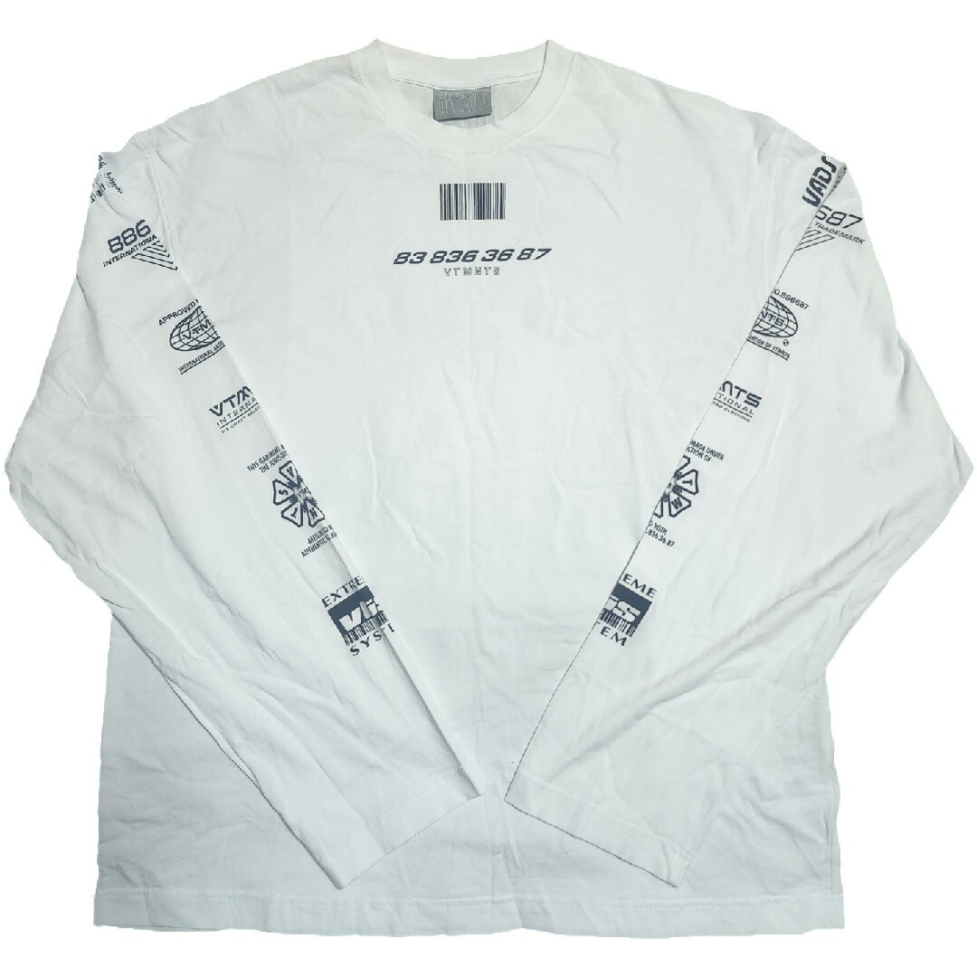 VTMNTSロングスリーブTシャツ ロンティ バーコード 通常納期 メンズ