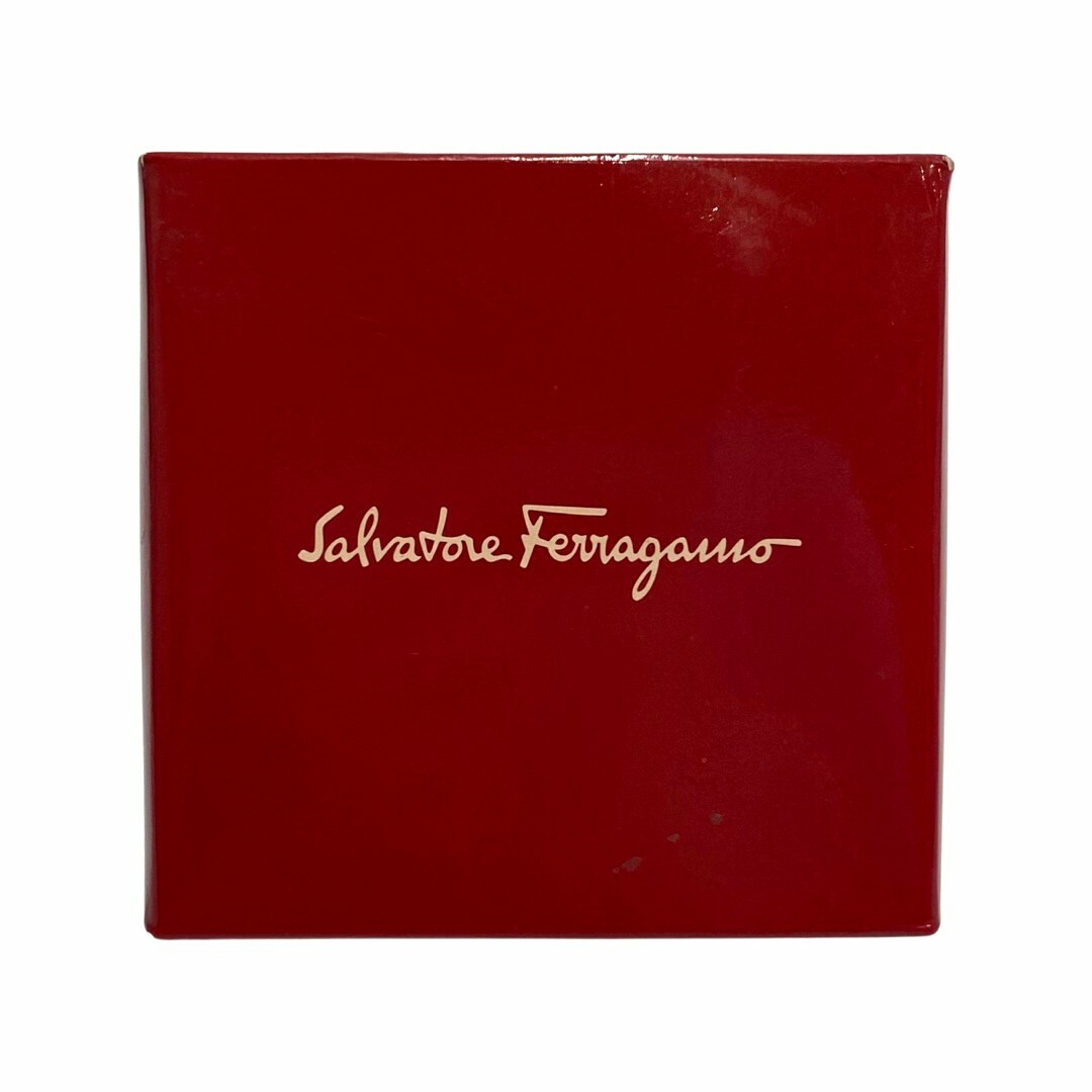 Salvatore Ferragamo(サルヴァトーレフェラガモ)の極 美品 保存箱付 Salvatore Ferragamo サルヴァトーレフェラガモ ヴァラリボン 金具 レザー 本革 二つ折り 財布 折り財布 ブラック 25056 レディースのファッション小物(財布)の商品写真