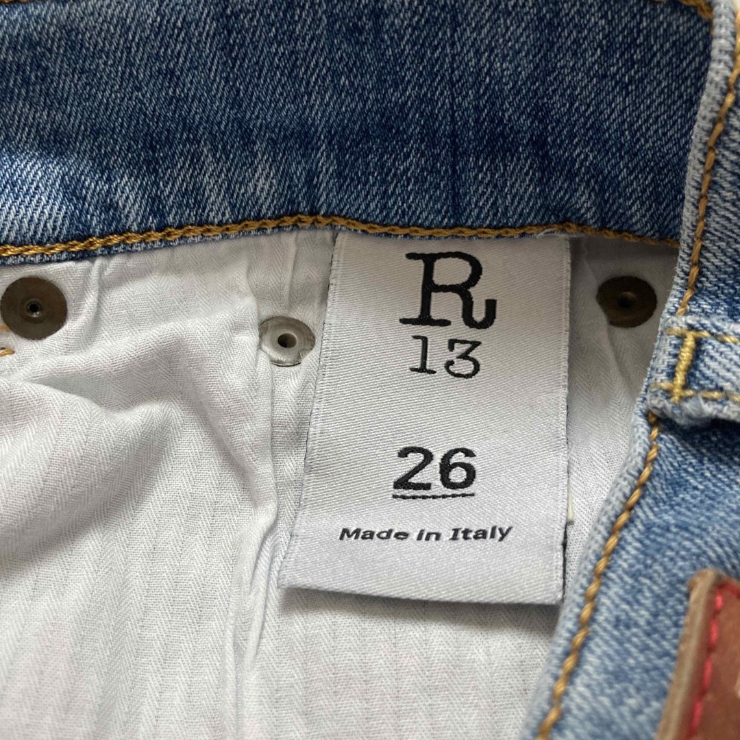 R13(アールサーティーン)のアールサーティーンR13ストレッチデニムパンツ26 RELAXED SKINNY レディースのパンツ(デニム/ジーンズ)の商品写真