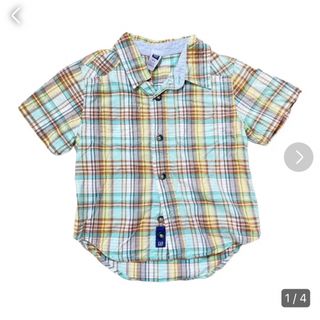 ギャップ(GAP)の半袖シャツ チェック柄　baby GAP ブラウス　半袖　子供服　ベビー服(シャツ/カットソー)